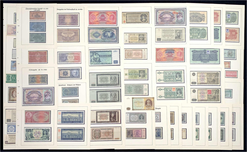 Ausland
Tschechoslovakei
Hochinteressante Sammlung von ca. 95 Scheinen ab 1919...
