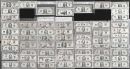 Ausland
Vereinigte Staaten von Amerika
Album mit 62 Dollarnoten von 1 bis 100 Dollar Series 1935 - 2017. Insgesamt 1051$. I-III