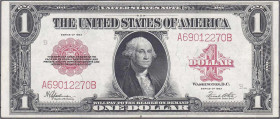 Ausland
Vereinigte Staaten von Amerika
1 Dollar 1923. Rotes Siegel. III+ Pick 189. Friedberg 40.