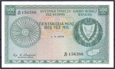 Ausland
Zypern
500 Mils 1.9.1979. I. Pick 42c.
