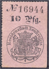 Altdeutschland
Mecklenburg-Strelitz
10 Pfg. Gutschein der Residenzstadt Neustrelitz o.D. (28.6.1893). KN 5 mm hoch. Ausgegeben zur Goldenen Hochzeit...