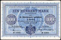 Altdeutschland
Oldenburg (Oldenburg)
Fliese mit Abbildung des 100 Mark 1.4. 1875 Oldenburgische Landesbank. 158 X 104 mm. Pick S381. Grabowski/Kranz...