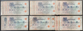 Die deutschen Banknoten ab 1871 nach Rosenberg
Deutsches Reich, 1871-1945
17x 100 Mark (Blauer Hunderter) 17.4.1903. III-IV. Rosenberg 20. Grabowski...