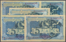 Die deutschen Banknoten ab 1871 nach Rosenberg
Deutsches Reich, 1871-1945
5x 5 Mark 31.10.1904. Serien A, B, Q, T und Z I / I- Rosenberg 22. Grabows...