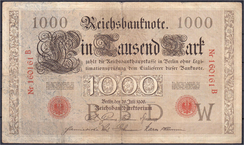 Die deutschen Banknoten ab 1871 nach Rosenberg
Deutsches Reich, 1871-1945
1000...