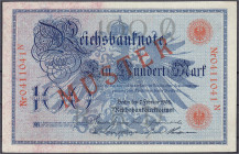 Die deutschen Banknoten ab 1871 nach Rosenberg
Deutsches Reich, 1871-1945
100 Mark (Blauer Hunderter) 7.2.1908. Mit Rotaufdruck „Muster“ auf Vs., Ud...