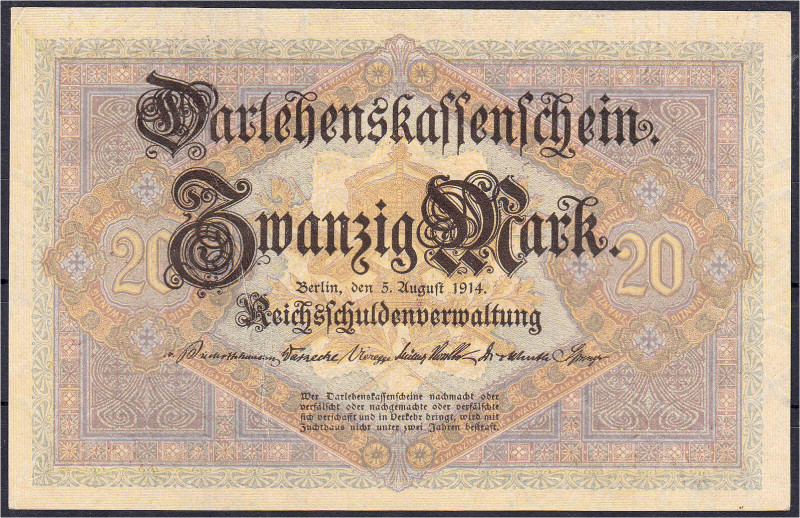 Die deutschen Banknoten ab 1871 nach Rosenberg
Deutsches Reich, 1871-1945
20 M...