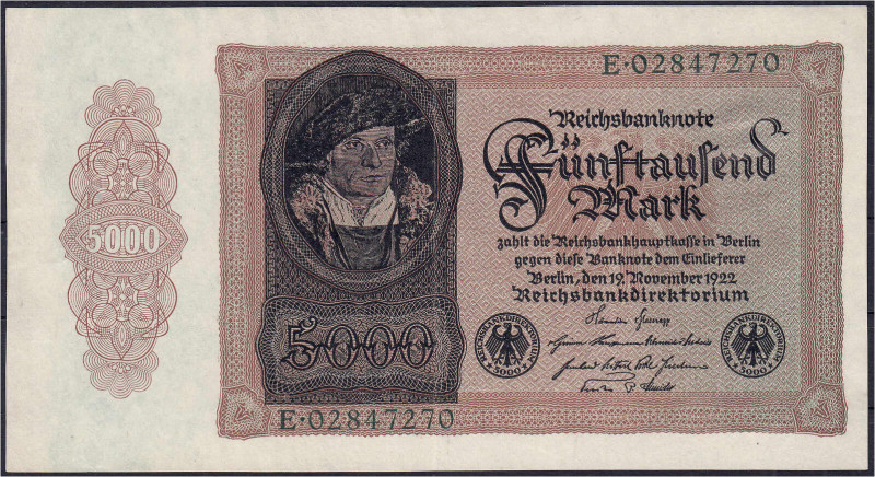 Die deutschen Banknoten ab 1871 nach Rosenberg
Deutsches Reich, 1871-1945
5000...