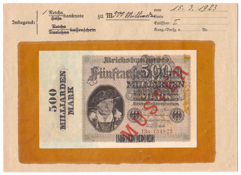 Die deutschen Banknoten ab 1871 nach Rosenberg
Deutsches Reich, 1871-1945
500 ...