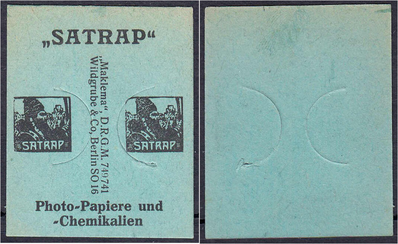 Deutsches Notgeld und KGL
Berlin (Brandenburg)
Satrap, Photo-Papiere und - Che...