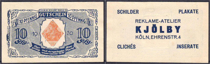 Deutsches Notgeld und KGL
Köln (Rheinland)
K.H. Kjölby, Reklame-Atelier, Schil...