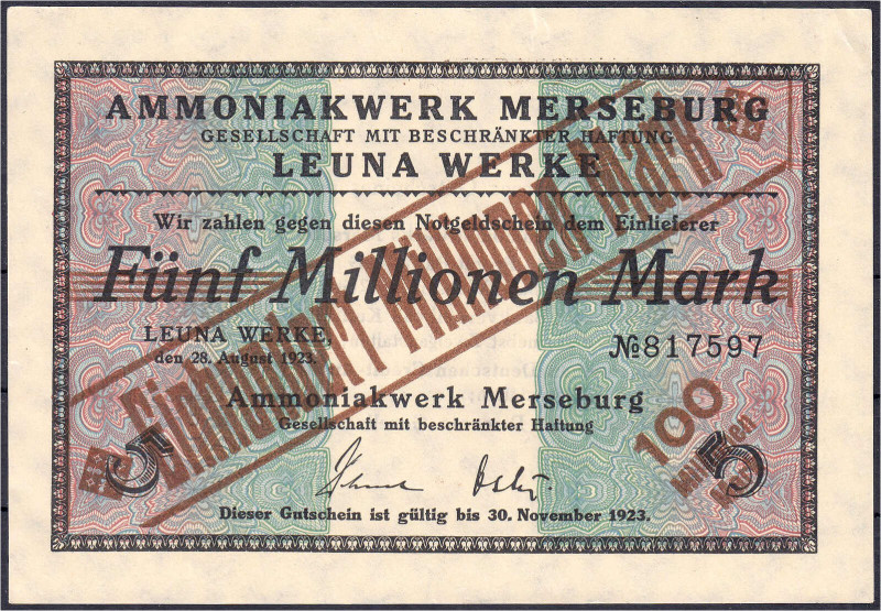 Deutsches Notgeld und KGL
Leuna Werke (Provinz Sachsen)
Ammoniakwerk Merseburg...