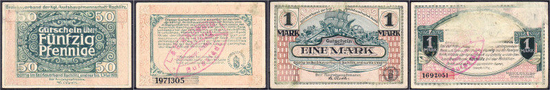 Deutsches Notgeld und KGL
Rochlitz (Sachsen)
Bezirksverband, 50 Pfg. und 1 Mar...