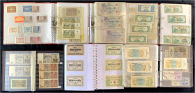 Lots
Deutschland
Karton mit über 1000 Scheinen, darunter überwiegend Reichsbanknoten ab 100 Mark 1898, über 1-5 Bio. Mark, Rentenbank, 1947, Bank De...