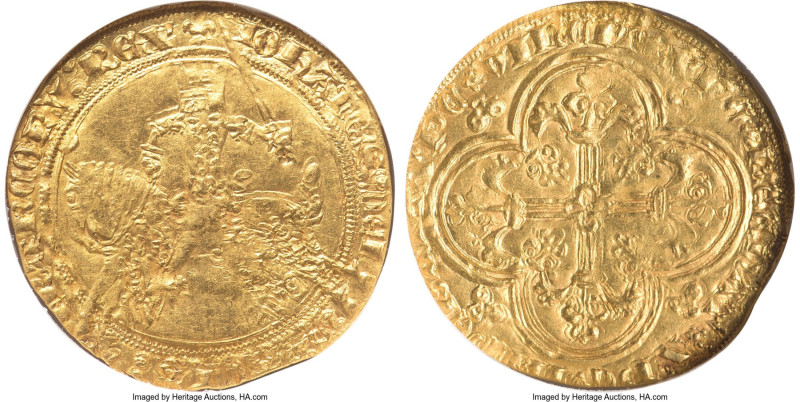 Jean II le Bon gold Franc à cheval ND (1350-1364) MS61 NGC, Fr-279, Dup-294. Fea...