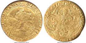 Jean II le Bon gold Franc à cheval ND (1350-1364) MS61 NGC, Fr-279, Dup-294. Featuring the iconic knight, holding sword, upon horse back, this Mint St...