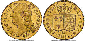 Louis XVI gold Louis d'Or 1786-D UNC Details (Cleaned) NGC, Lyon mint, KM591.5, Gad-363. Despite the cleaned designation, this piece still boasts brig...