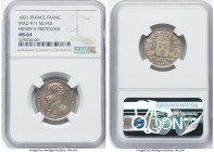 Henri V Pretender silver Essai Franc 1831 MS64 NGC, KM-X28.2, Maz-911. A near-Gem example of the type. HID09801242017 © 2024 Heritage Auctions | All R...