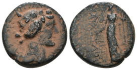 Greek. Uncertain. Bronze Æ. Dionysos. artificial sandpatina. Weight 7,26 gr - Diameter 17 mm
