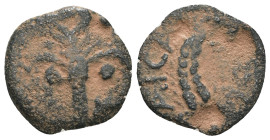 Judea. Porcius Festus. (59-62 AD). Æ Prutah. reign of Nero. Jerusalem. artificial sandpatina. Weight 1,38 gr - Diameter 12 mm
