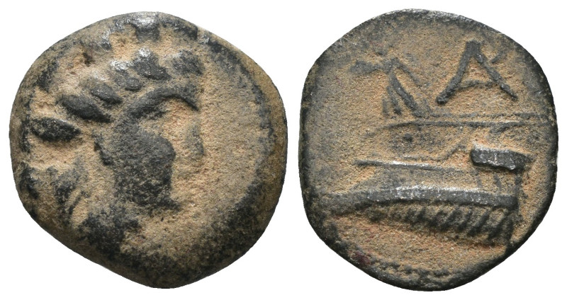 Phoenicia. Arados. (242-166 BC) Bronze Æ. Obv: head of Tyche right. Rev: Athena ...