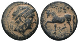 Seleucid Kingdom. Antiochos I. Soter. artificial sandpatina. (280-261 BC). Bronze Æ. Antioch. Weight 3,71 gr - Diameter 15 mm