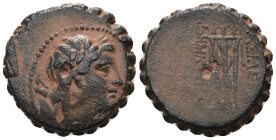 Seleucid Kingdom. Antiochos II. Theos. (261-246 BC). Bronze Æ. Antioch. artificial sandpatina. Weight 14,90 gr - Diameter 22 mm