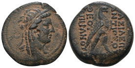 Seleucid Kingdom. Antiochos IV. Epiphanes. (175-164 BC). Bronze Æ. Antioch. artificial sandpatina. Weight 14,65 gr - Diameter 24 mm