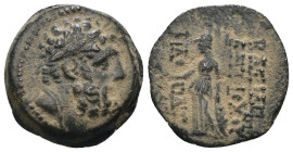 Seleucid Kingdom. Antiochos IX. Kyzikenos. (114-96 BC). Bronze Æ. Antioch. artificial sandpatina. Weight 4,68 gr - Diameter 16 mm