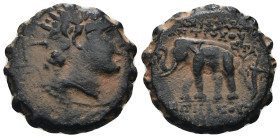 Seleucid Kingdom. Antiochos VI. Dionysos. (144-142 BC). Bronze Æ. Antioch. artificial sandpatina. Weight 6,61 gr - Diameter 20 mm