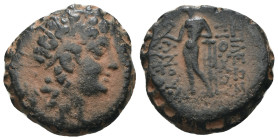 Seleucid Kingdom. Antiochos VI. Dionysos. (144-142 BC). Bronze Æ. Antioch. artificial sandpatina. Weight 7,88 gr - Diameter 17 mm