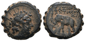 Seleucid Kingdom. Antiochos VI. Dionysos. (144-142 BC). Bronze Æ. Antioch. artificial sandpatina. Weight 8,20 gr - Diameter 17 mm