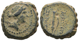 Seleucid Kingdom. Demetrios I. Soter. (162-150 BC). Bronze Æ. Antioch. artificial sandpatina. Weight 8,74 gr - Diameter 19 mm