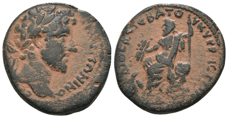 Marcus Aurelius. (161-180 AD). Bronze Æ. Cyrrhestica. Cyrrhus. Obv: laureate bus...