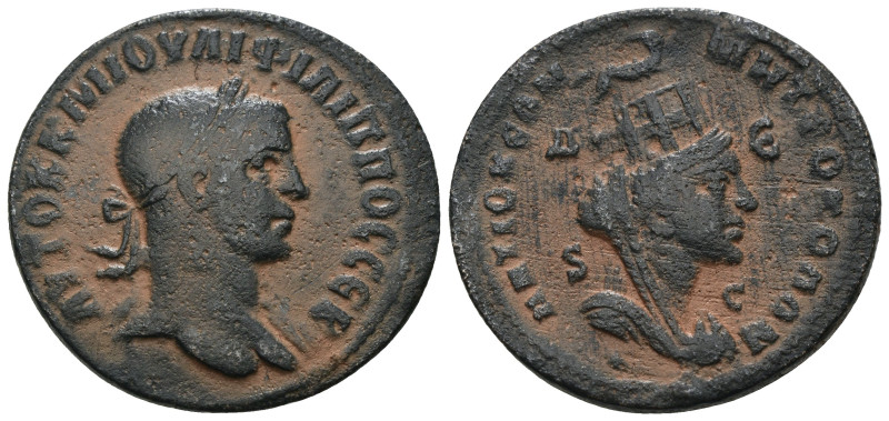 Severus Alexander. (222-235 AD). Æ Bronze. Seleucis and Pieria. Antioch. Obv: la...