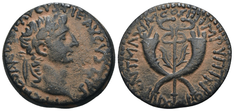 Tiberius. (20-21 AD). Æ Dupondius. Syria. Commagene. Obv: TI CAESAR DIVI AVGVSTI...