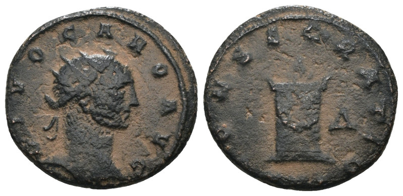 Divo Caro. (284-285 AD) Æ Antoninian. Antioch. Obv: DIVO CARO AVG. cuirassed bus...