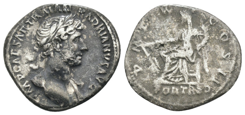 Hadrian. (119-122 AD). Denar. Rome. Obv: IMP CAESAR TRAIAN HADRIANVS AVG. laurea...