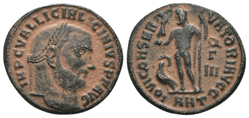 Licinius I. (317-320 AD). Follis. Antioch. Obv: IMP LICINIVS PF AVG. laureate bu...