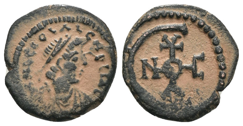 Justin II. (565-578 AD). Æ Pentanummium. Antioch. Obv: diademed bust right. Rev:...