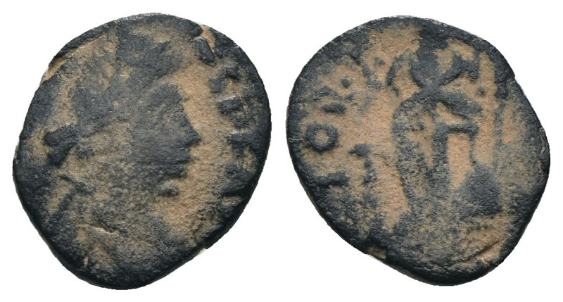 Johannes. Usurper. (423-425 AD). Æ Nummus. Rome. Obv: DN JOHANNES P F AVG. diade...