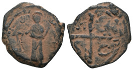 Crusader States. Principality of Antioch. Roger of Salerno. (1112-1119 AD). Follis. artificial sandpatina.

Weight 3,13 gr - Diameter 19 mm