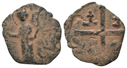 Crusader States. Principality of Antioch. Roger of Salerno. (1112-1119 AD). Follis. artificial sandpatina.

Weight 0,81 gr - Diameter 16 mm