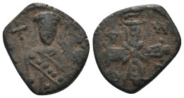 Crusader States. Principality of Antioch. Roger of Salerno. (1112-1119 AD). Follis. artificial sandpatina.

Weight 2,91 gr - Diameter 16 mm