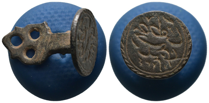 Islamic. bronze seal. Weight 6,25 gr - Diameter 23 mm