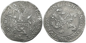 Dutch Republic. (1606) AR Leeuwendaalder. Obv: knight standing behind coat of arms. Weight 26,95 gr - Diameter 40 mm