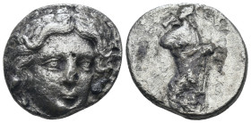 Satraps of Caria. Hidrieus. (351-344 BC) AR Tetradrachm. Obv: head of Apollo facing. Rev: Zeus Labraundos standing right. Weight 13,77 gr - Diameter 2...
