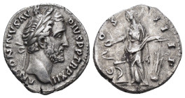 Antoninus Pius. (138-161 AD) AR Denar. Rome. Weight 2,52 gr - Diameter 15 mm