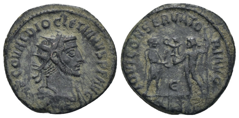 Diocletian. (285 AD). Æ Antoninian. Antioch. Obv: IMP C M AVR VAL DIOCLETIANVS P...