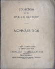 Libri. Schulman. Catalogue de la Collection de Monnaies d'or de Feu Me A.-E.-H. Goekoop, La Haye. Nomisma Amsterdam. 1935. Corredato da prospetto di s...